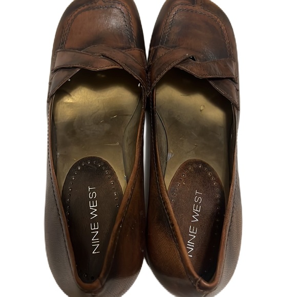 Nine West, Close Toe, Block Heels, Brown and Black, Size 7 - Picture 5 of 10